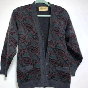 women's 90s  Vintage Gilen Wool Blend Cosby knit  Retro size S y2k sweater.